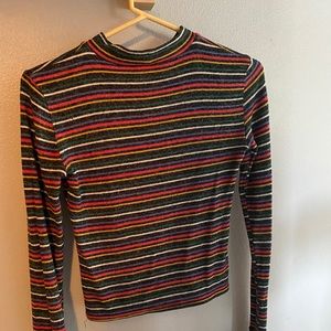 Striped long sleeve top